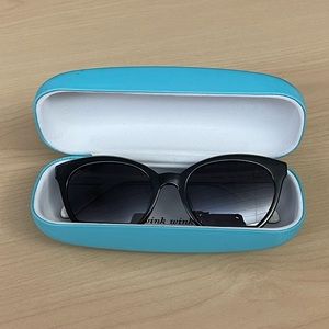 Kate Spade Tamara O/S black sunglasses with hard case.